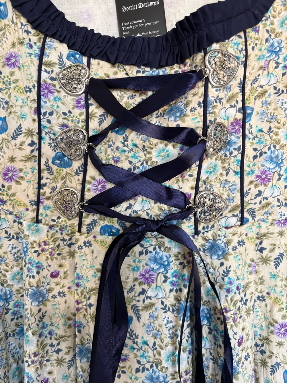 NWT Scarlett Darkness Floral Corset Sleeveless Fit & Flare Mini Dress Medium - Picture 4 of 9